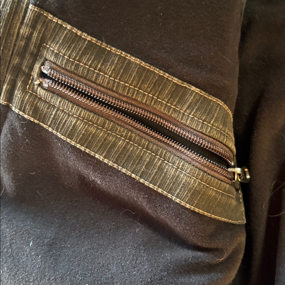 KUHL Burr Jacket Coat Espresso Distressed Black Combed Cotton Canvas Sz Large L - Picture 4 of 9